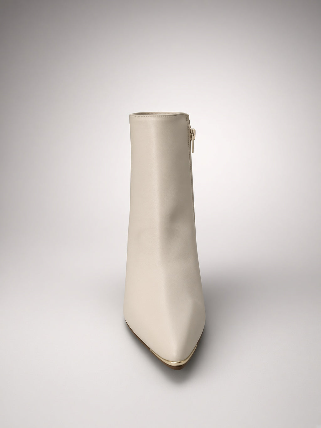 Botín Mujer Beige Tacón Alto Cuadrado Elegante Punta Fina Dorothy
