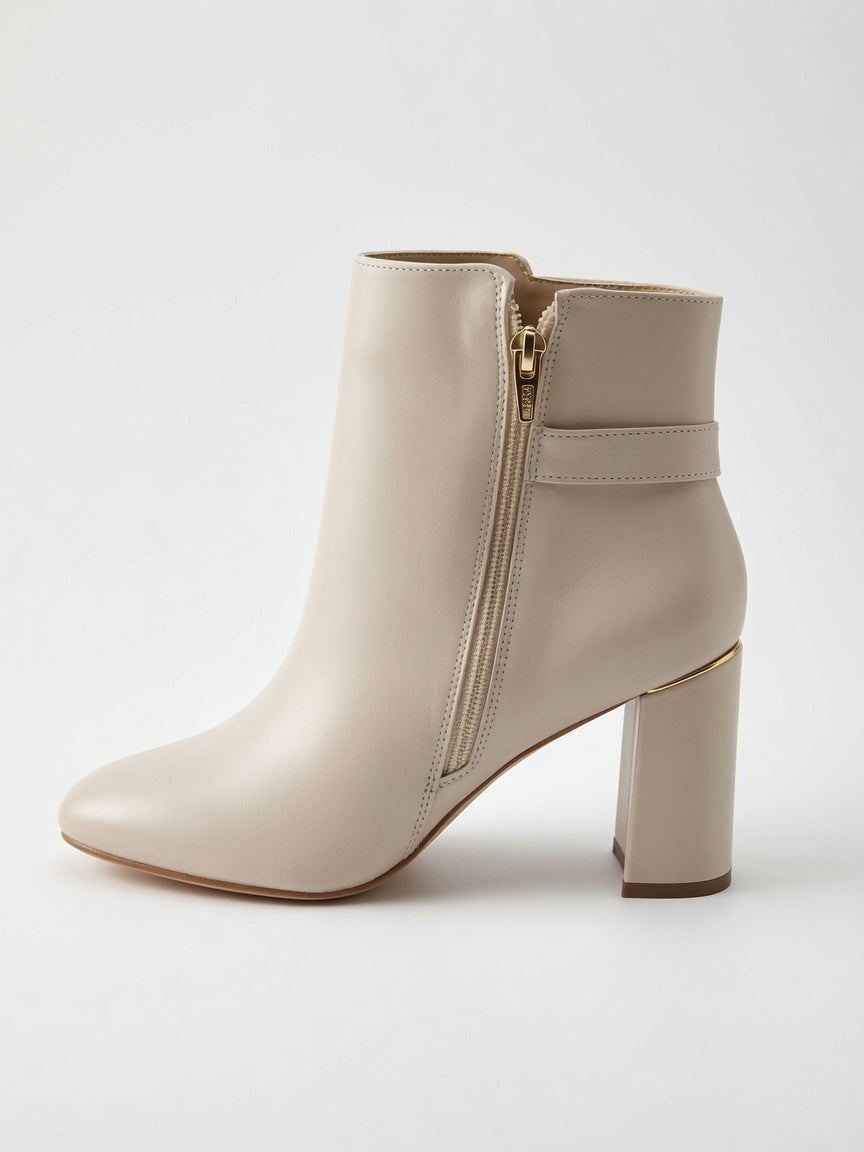 Botines De Tacón Ancho Para Mujer Elegantes Con Hebilla