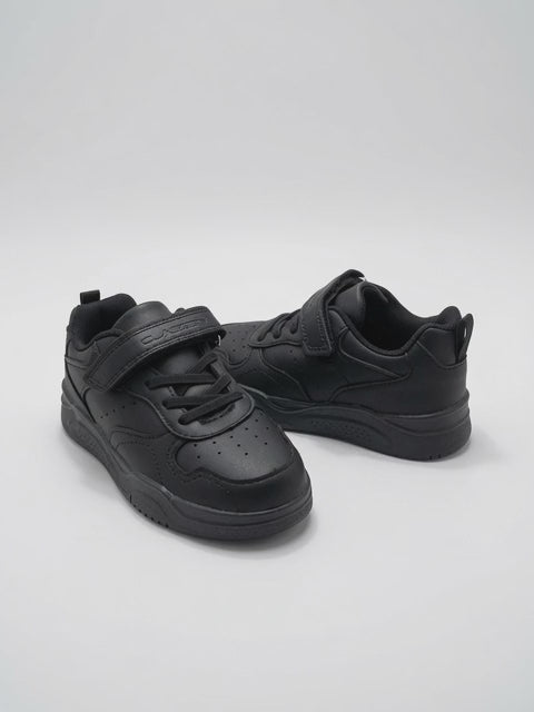 Tenis Escolares Negros Niña Niño Ajuste Velcro