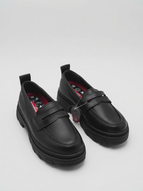 Zapatos Mocasín Escolar Niña Casuales Negro