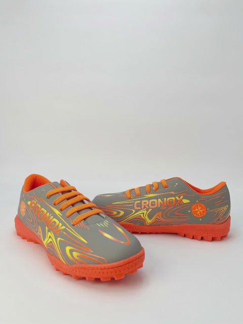 Tenis Fútbol Rápido Cronox Hombre Gris Naranja