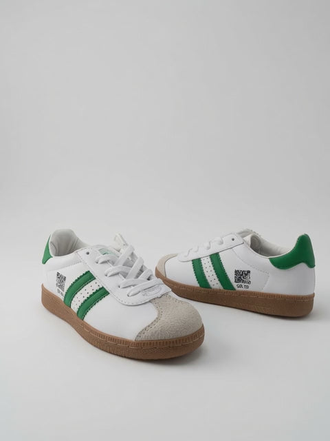 Tenis Casuales Niño Blancos con Verde