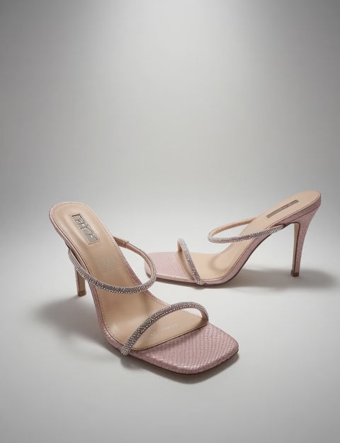 Zapatilla Elegante Rosa con Detalles de Cristal EFE