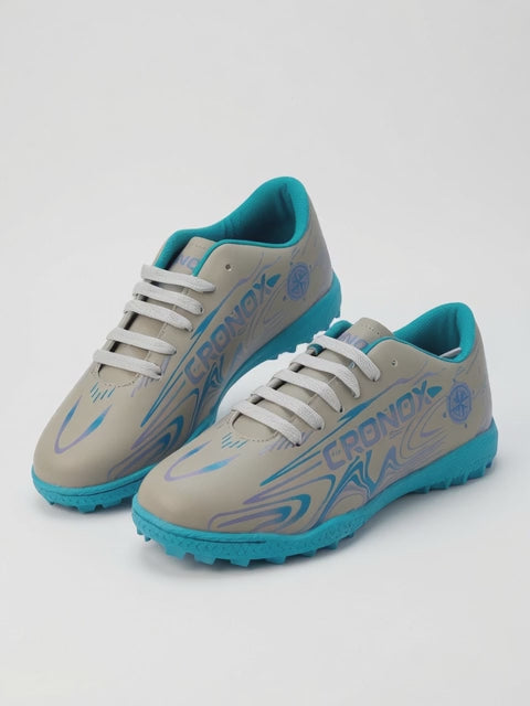 Tenis  Fútbol Rápido Cronox Hombre Gris Turquesa
